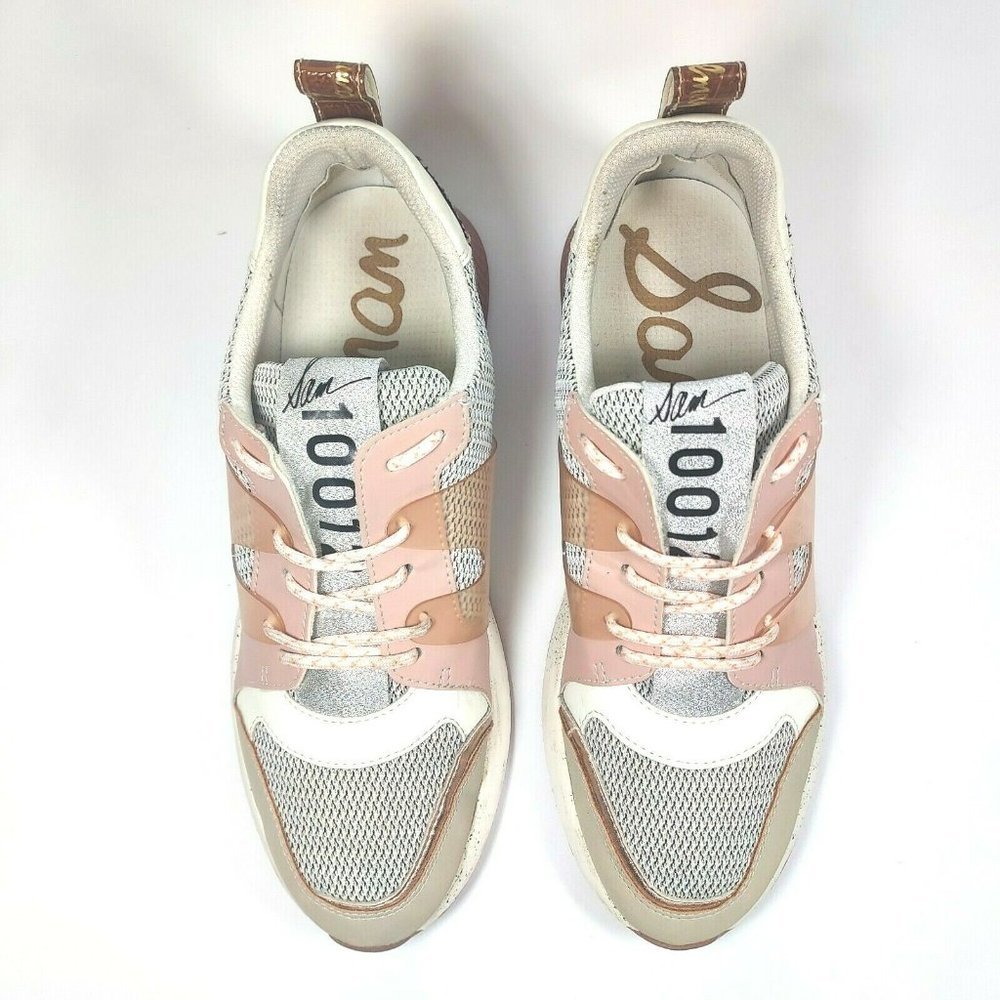 Sam Edelman Darsie Jogger Womens 9.5M Low Top Platform Chunky Sneakers Rose - Picture 7 of 11